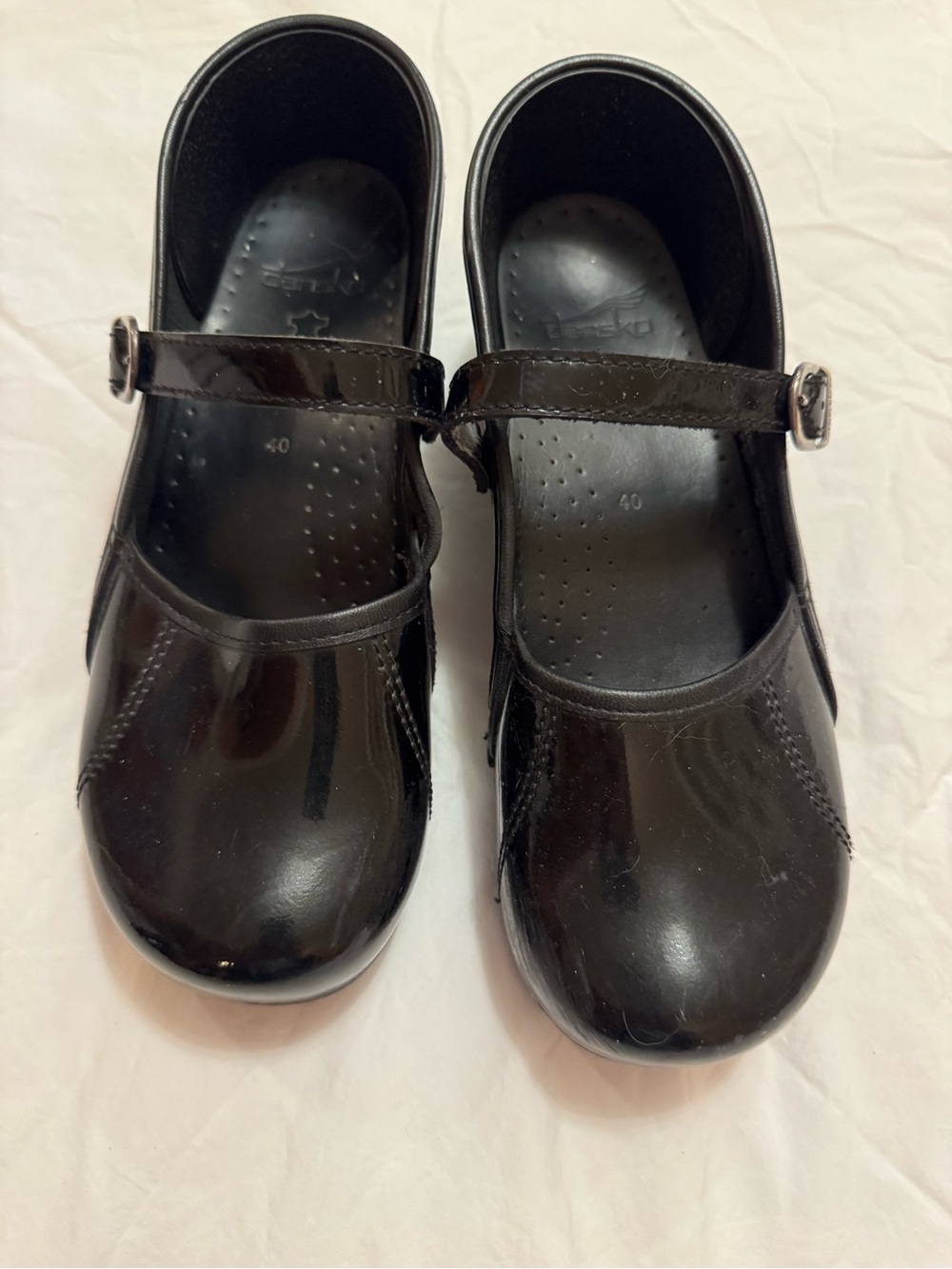 Dansko Black Patent Mary Jane Clog Shoes